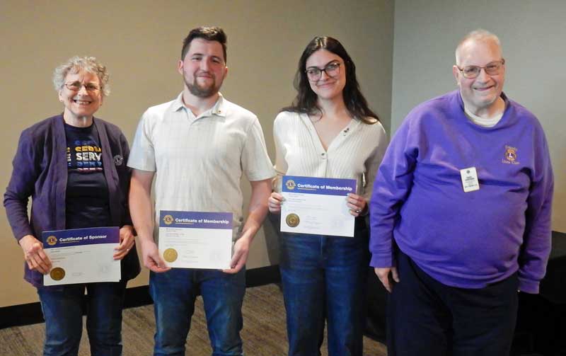 Tori Gaston and Daynon Foster Inducted as members of the Fairmont Lions Club