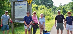 Fairmont Lions Club members Clean Trash and Maintain the West Fork Rail Trail